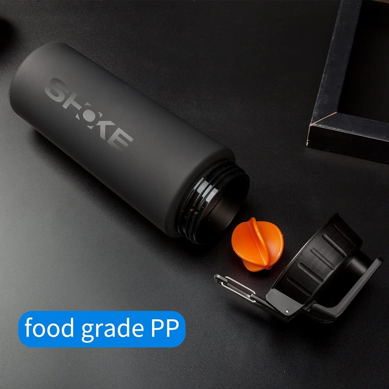 Shaker Cups for Protein Shakes Protein Mixer Shaker Bottle BPA Free & Leakproof Soft Matt Touch Protein Shaker Cup Classic Mixer Cup Easy Clean Sport Shaker Bottles 800ML 28 Oz-Matt Black
