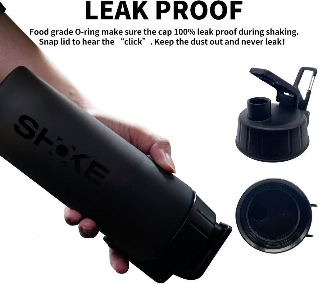 Shaker Cups for Protein Shakes Protein Mixer Shaker Bottle BPA Free & Leakproof Soft Matt Touch Protein Shaker Cup Classic Mixer Cup Easy Clean Sport Shaker Bottles 800ML 28 Oz-Matt Black